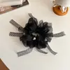 Goma para el pelo de encaje de malla estilo francés, Elegante, Suave, Romántica, Accesorio para el pelo versátil