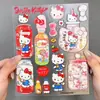 Nuevas y lindas pegatinas de gel de gatito color caramelo dopamina para decoración DIY de teléfono, agenda y vaso de agua