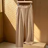 Pantalones casuales para hombre, estilo de negocios, inspiración vintage, hechos de acetato y lana, pierna ancha, corte holgado, corte recto, tallas normales, tallas grandes, pantalones para hombre