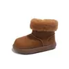 Botas Cálidas de Algodón y Lana de Cordero Estilo Coreano para Niños 2025 Nuevo Estilo de Invierno Botines Cortos de Suela Suave para Niñas Zapatos de Nieve Engrosados para Niños