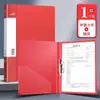 Carpeta con Clip Doble Roja Deli para Materiales de Clase, Carpeta de Documentos con Clip Simple, Carpeta para Discursos, Portapapeles para Papel A4
