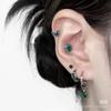 Libro Rojo Pequeño Mismo Estilo Costura Polvo Pendientes Hebilla de Pendiente Juego de Cinco Piezas Pendientes de Mariposa y Flor de Diamante Brillante Nuevos Accesorios para Orejas Versátiles