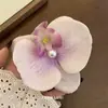 Horquilla Rosa Dulce Flor Phalaenopsis Pinza para el Cabello Pinza para la Cabeza Flor Flor Artificial Adorno para el Cabello Pinza Lateral Horquilla de Orquídea Accesorios para el Cabello
