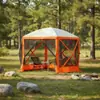 Tienda de Campaña Hexagonal Resistente a la Intemperie para Exteriores Transfronteriza con Visibilidad de Seis Lados, Venta al por Mayor Personalizada OEM
