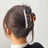 Alian otoño e invierno estilo francés estampado de leopardo profundo acetato de alto sentido estilo ins pinza para el cabello horquilla para el cabello accesorios para el cabello joyería coleta alta
