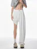 Pantalones de Seda de Hielo Blancos Estilo Americano para Hombre y Mujer Verano Delgados cleanfit Pierna Recta Casuales Pierna Ancha