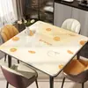 Mantel Individual Minimalista para Comedor, Impermeable, Resistente al Aceite, Lavable, Mantel Cuadrado de Vidrio Blando, Protector de Mesa de PVC de Alta Gama
