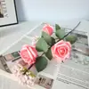 Rosa Artificial Francesa Rizada Milán Fruta Decoración Retro Hogar Sala de Estar Decoración Flores Falsas Ramo de Flores Secas Gama Alta