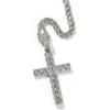 Collar con colgante de cruz con forma de rejilla de diamante para hombre y mujer, estilo hip-hop, antiguo, bonito y a la moda, ideal para combinar con todo.