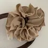 Falda Francesa Retro de Doble Capa con Pliegues que Ajustan la Cintura, Lazo Grande Estilo Perezoso, Cuerda para el Cabello, Accesorio para el Cabello al por Mayor