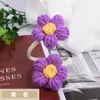 Novos Amarrilhos de Cortina de Desenho Animado com Flores Transfronteiriços, Decorações de Janela sem Furo, Amarrilhos de Armazenamento de Flores de Fio em Forma de Flor