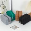 Bolsa de almacenamiento de cosméticos de color sólido para mujer, bolsa de cosméticos de gran capacidad, bolsa de almacenamiento para dormitorio de estudiantes, bolsa de almacenamiento para lavado de lápiz labial
