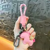 Chaveiro de Corda Trançada de Couro Transfronteiriço com Design Fofo de Desenho Animado para Chaves de Carro e Pingentes de Bolsa, Atacado para Comércio Exterior