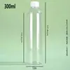 Botellas dispensadoras de plástico transparente para mascotas para cosméticos, botellas vacías dispensadoras de líquido, botellas de plástico esbeltas con tapa blanca, suministro directo desde stock