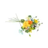 Flores de lana tejidas terminadas, flores tejidas a crochet hechas a mano, flores de oil-tong, productos terminados de un solo tallo, decoración para escenas de boda, flores artificiales de lana