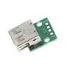 Placa Adaptadora Soquete Fêmea USB 2.0 para Plug Reto DIP 4 pinos Possui Cabo de Dados de Alimentação para Celular Soldado