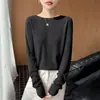 Suéter Tejido de Espiga Suave Sin Costuras Estilo Francés para Mujer, Nuevo Modelo 2026, Elegante Suéter Delgado Jacquard Base