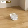 Cesta de Almacenamiento con Asa Gris Organizador de Bocadillos y Juguetes para el Hogar Cesta de Almacenamiento de Plástico Caja Organizadora de Desorden Multiusos Engrosada