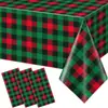 Nova Toalha de Mesa Tema Festa de Natal Papai Noel Vermelho Rena Decoração de Feriado Infantil Toalha de Mesa Descartável