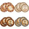 Manteles Individuales de Lino Más Vendidos en Amazon Decoración Redonda de Otoño para Acción de Gracias Venta Directa de Fábrica de Impresión de Lino para Mesa de Cocina