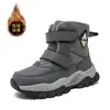 2025 Novo Inverno Veludo Quente Crianças Sapatos Curtos de Algodão Nordeste Engrossado Botas Antiderrapantes para Meninos Transfronteiriço