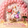 Globos de ramo de corazón de mano, decoración Qixi San Valentín, globo de mano con forma de corazón, decoración de aula de kínder, artículos para fiestas de eventos en centros comerciales, accesorios fotográficos para festivales románticos