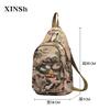 Riñonera Camuflada Estilo Coreano para Hombre Bolso de Hombro para Hombre Mochila Pequeña Deportiva Casual Agujeros para Auriculares Bolso para Hombre Cruzado Bolso para Hombre