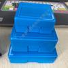 Caja de Empaque de Plástico Azul Cuadrada con Tapa abatible Caja para Calibre de Anillo Caja para Engranajes Herramienta de Inspección de Metal Caja de Almacenamiento Caja Conectada de PP