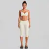 Conjunto de roupa íntima esportiva fitness transfronteiriço com lindo top de ioga com decote halter nas costas, shorts de corrida e fitness de secagem rápida, conjunto de ioga