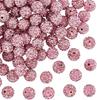 Transfronteiriço 12mm Furo Duplo a Diamante Argila Macia Aromática Balala Contas Soltas Bola de Strass Redonda Acessórios de Cabelo Pulseira Acessórios para Joias DIY