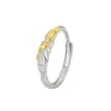 Anillo de Pareja Original Tichia Pluma Compañera Plata de Ley S925 Lujo Ligero Gama Alta Versátil Anillo de Pluma para Hombres y Mujeres