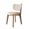Silla nórdica de madera maciza, silla de comedor simple y moderna, silla con respaldo de moda estilo italiano para restaurante y uso doméstico, silla color crema manzana