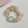 Corea del Sur Anillo para el Cabello Amor Estilo Fresco Pequeño Cuerda para el Cabello Elástico Elegante Malla de Diamantes Anillo Intestino Delgado Cuerda para el Cabello Accesorios para el Cabello Tocado