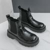Botas Masculinas Estilo Britânico Cano Alto Motociclista Tendência Botas Masculinas 2025 Novas Transfronteiriças Outono e Inverno Novas Botas de Couro para Trabalho