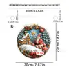 Castillo de Papá Noel Globo Colgante Acrílico Plano 2D Atmósfera Festiva Navideña Manualidades Colgantes