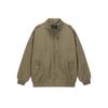 North Boundary Roupa Masculina Estilo Americano Marca Tendência Outono 2025 Novo Jaqueta de Trabalho Cor Sólida Masculina Casaco Solto para Uso Externo com Gola Alta