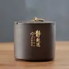 Cinzeiro de argila roxa com tampa, à prova de vento, estilo retrô, para uso doméstico, decoração de sala de estar, evita a dispersão de cinzas, tamanho grande, multifuncional