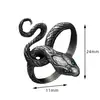Anillo del Alma Oscura Europeo y Americano Anillo de Serpiente Codiciosa Personalidad Anillo para Hombres Retro Viejo Juego del Alma Negra Anillo de Apertura de Serpiente