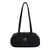 Bolsa de Ombro Minimalista e Luxuosa com Padrão de Lichia para Mulheres, Primavera 2026, Única e Versátil, Bolsa de Ombro Elegante e de Alta Qualidade