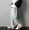 Calça Reta de Seda Gelada Masculina Tendência Solta Versátil Cor Sólida Casual Verão Fina Tendência Marca Calça Nariz