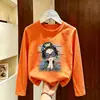 Camiseta de manga larga para niña, algodón puro, nueva y elegante para primavera y otoño 2026, top versátil para niños, camiseta básica para niñas para usar en capas