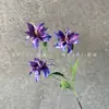 Flores Artificiales Impresas en 3D Lirio Pequeño de 3 Cabezas Decoración de Salón de Bodas Flor Decorativa de Jardín Monet Arreglo Floral Venta al por Mayor Transfronteriza