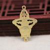 Yiwu Gold Ray color corona dorada DIY antiguo estéreo doble agujero colgante pulsera collar accesorios B1530-D