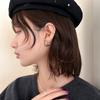 Brincos de Argola Estilo Ins Minimalista Coreano Moda Nicho Senso de Alta Qualidade Pino de Prata Fivela de Orelha Combina com Tudo Exquisito Novo Fashion