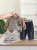 Traje para niño Otoño 2025 Nuevo Estilo Sudadera con Letras Moderna y a la Moda para Niños Conjunto de Dos Piezas de Otoño para Niños