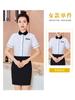 Cajero de Recepción de Hotel Camisa Profesional de Recepción Traje Femenino Ropa de Trabajo de Camarero Capataz de Catering Ropa de Trabajo Manga Corta Verano