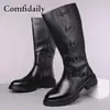 Botas Martin para Hombre de Caña Alta Estilo Británico Botas Largas Botas de Trabajo Botas de Cuero para Montar en Motocicleta Botas de Otoño Invierno Zapatos para Hombre de Talla Grande