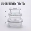 Tigela de Vidro Resistente a Altas Temperaturas de Vidro Borossilicato Alto para Crisper, Micro-ondas, Forno, Freezer
