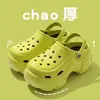 Em estoque Chinelos Quick-hair Femininos Verão Desenho Animado Fofo Sapatos Caverna EVA para Uso Externo Solado Macio Aumentado Antiderrapante Baotou Praia Trilha