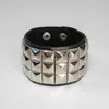 Moda Europeia e Americana Punk Street Style Boate Quadrado Rebite Pulseira Casal Couro PU Subcultura Pulseira Acessórios Transfronteiriço
